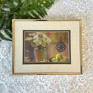 Vintage Dufex Prints Shimmering Apple Bouquet Print 8x10